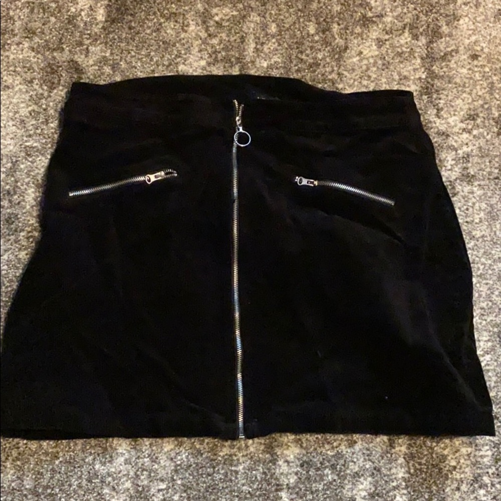 Black mini skirt